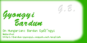 gyongyi bardun business card